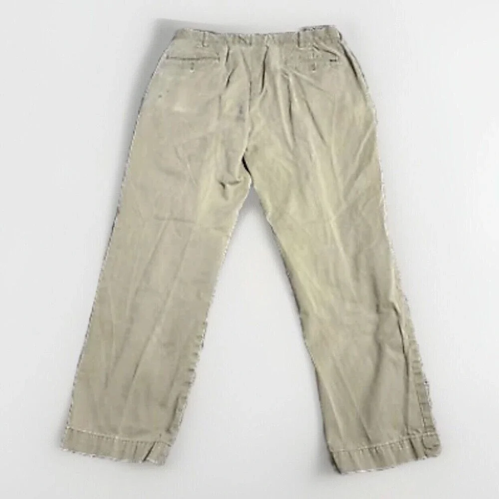 Polo Ralph Lauren Chinos Mens 36x32 Khaki Classic Fit Pleated Pants Preppy Dad